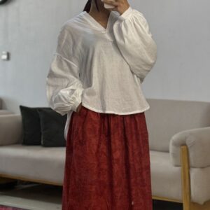 پیراهن سفید بهاری